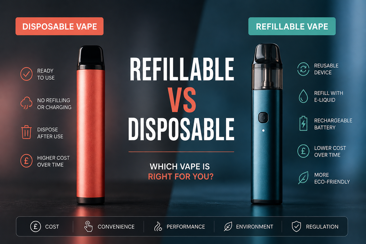 Refillable vs Disposable Vape: A Clear, Honest Comparison (2026 UK Guide)
