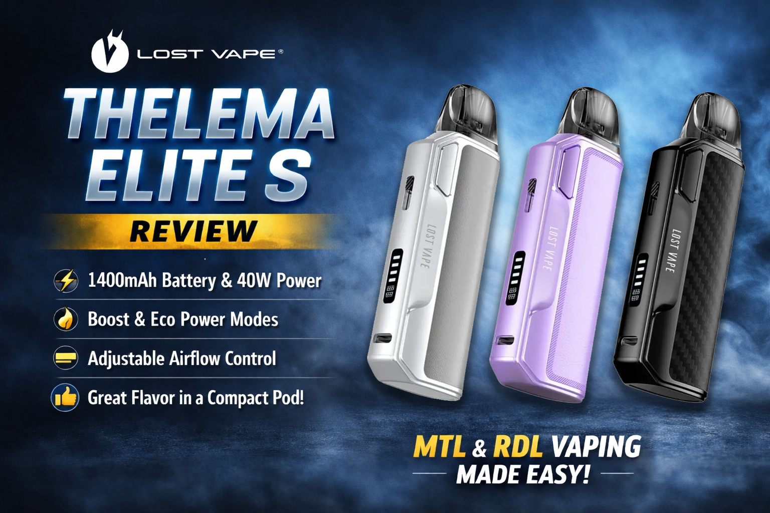⭐Lost Vape Thelema Elite S Review!⭐
