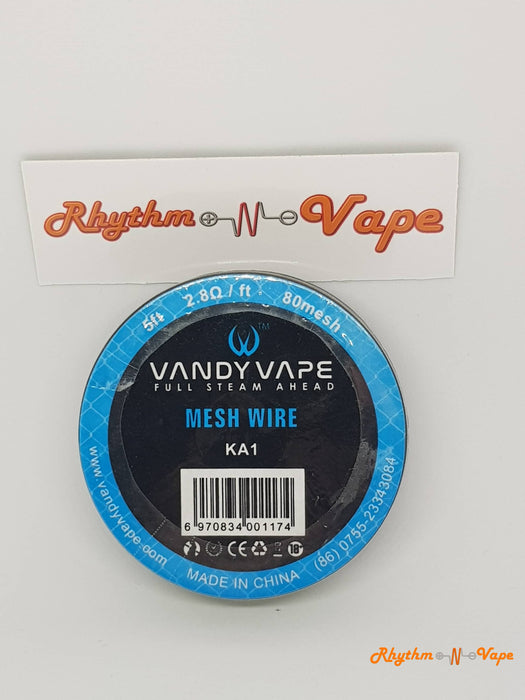 Vandy Vape Mesh Wire Spool Ka1 2.8/ft 80 Rebuildeable Coils