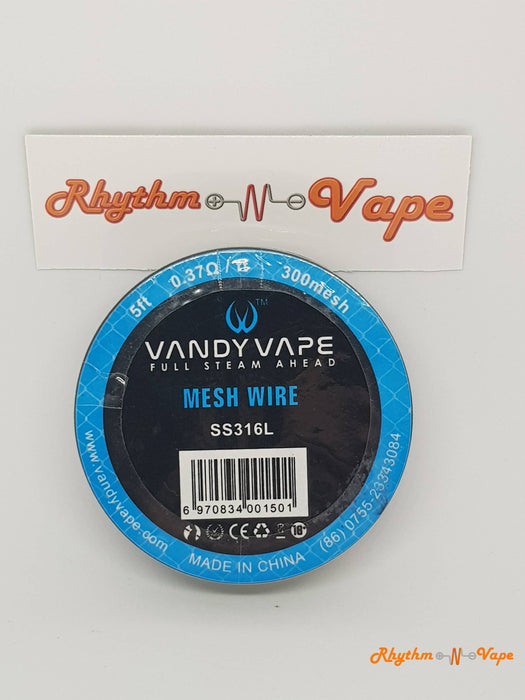 Vandy Vape Mesh Wire Spool Ss316L 0.37/ft 300 Rebuildeable Coils